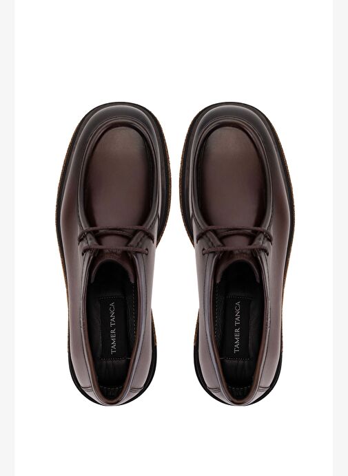 Tamer Tanca Erkek Hakiki Deri Kahverengi Casual Ayakkabı - Görsel 5