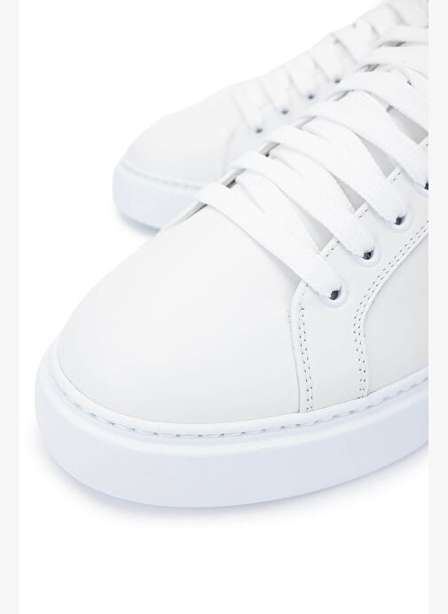Roberto Cavalli Erkek Hakiki Deri Beyaz Sneakers & Spor Ayakkabı - Görsel 4