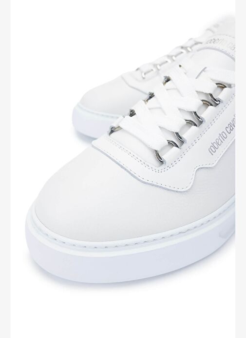 Roberto Cavalli Erkek Hakiki Deri Beyaz Sneakers & Spor Ayakkabı - Görsel 4