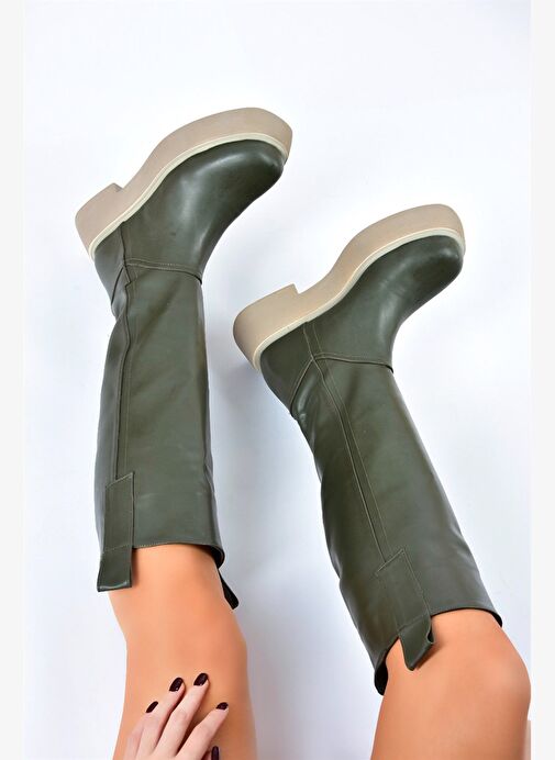 Haki Günlük Kadın Çizme L610130409 - Görsel 3