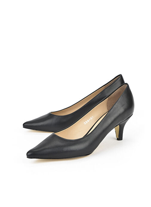 Ziya Siyah Kadın Deri Topuklu Ayakkabı 1231003 324_000 - Görsel 3