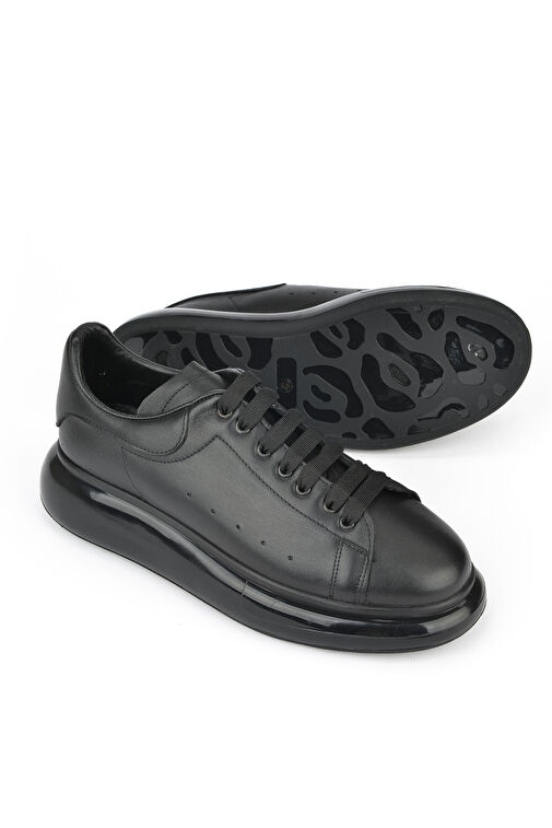 Ziya, Erkek Hakiki Deri Sneaker 143423Z120 Siyah - Görsel 6