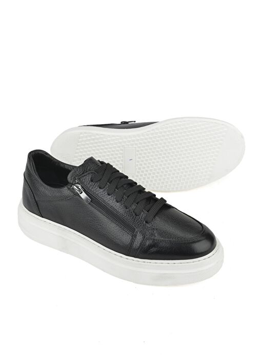 Ziya, Erkek Hakiki Deri Sneaker 1511026Z550 Siyah - Görsel 5