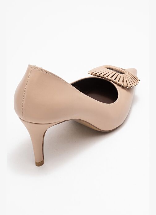 GREAT Bej-Kahverengi Tokalı Kadın Topuklu Ayakkabı - Görsel 6