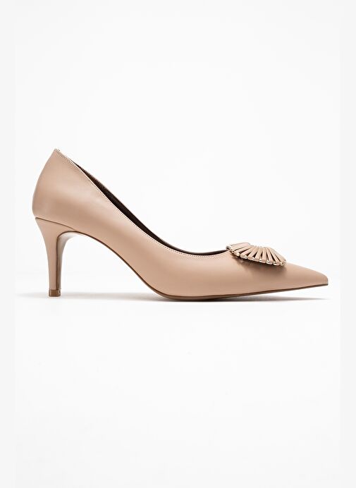 GREAT Bej-Kahverengi Tokalı Kadın Topuklu Ayakkabı - Görsel 7