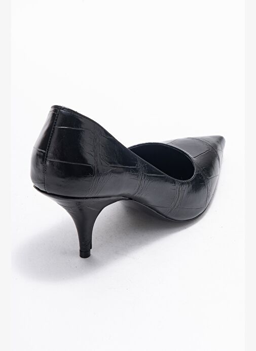 MARCUS Siyah Baskı Kadın Topuklu Ayakkabı - Görsel 6