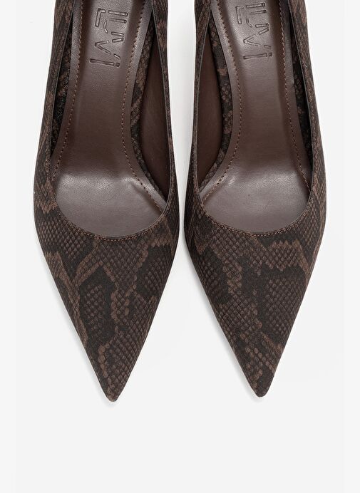 MARCUS Kahverengi Desenli Kadın Topuklu Ayakkabı - Görsel 3