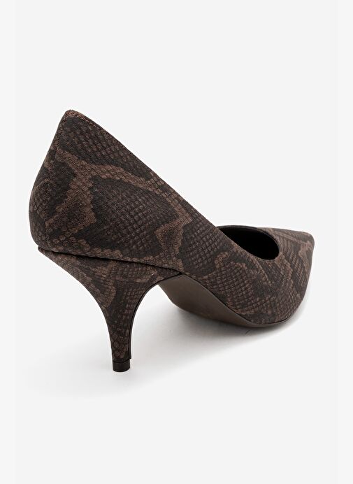MARCUS Kahverengi Desenli Kadın Topuklu Ayakkabı - Görsel 6