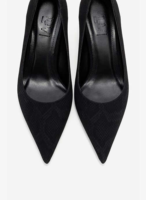 MARCUS Siyah Desenli Kadın Topuklu Ayakkabı - Görsel 3