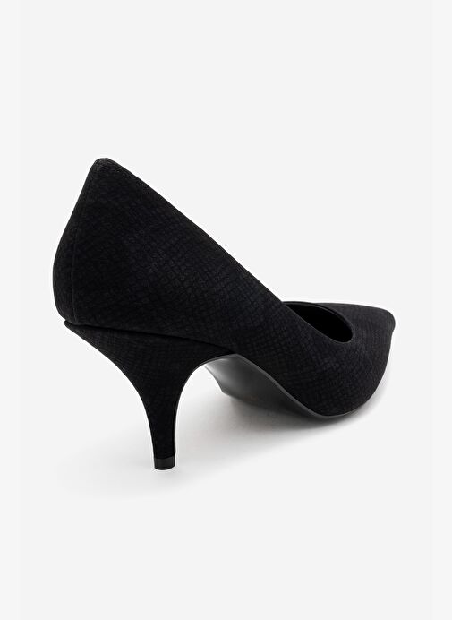 MARCUS Siyah Desenli Kadın Topuklu Ayakkabı - Görsel 6