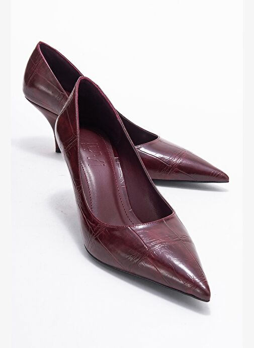 MARCUS Bordo Baskı Kadın Topuklu Ayakkabı - Görsel 2