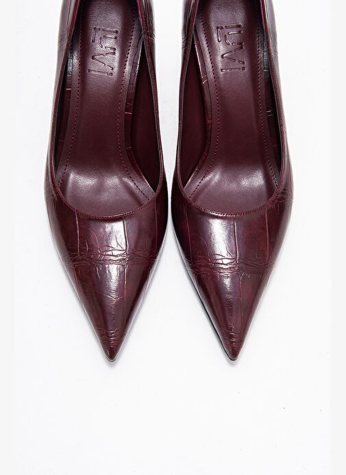 MARCUS Bordo Baskı Kadın Topuklu Ayakkabı - Görsel 3