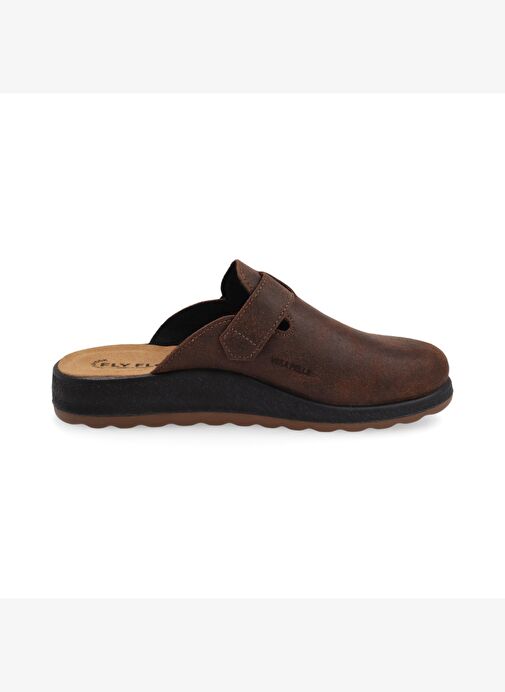 Erkek Terlik ( Ev ) 52 722 UL Fly Flot LEATHER MAN SLIPPER 2507-Dark Brown - Görsel 4