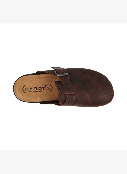Erkek Terlik ( Ev ) 52 722 UL Fly Flot LEATHER MAN SLIPPER 2507-Dark Brown - Görsel 5