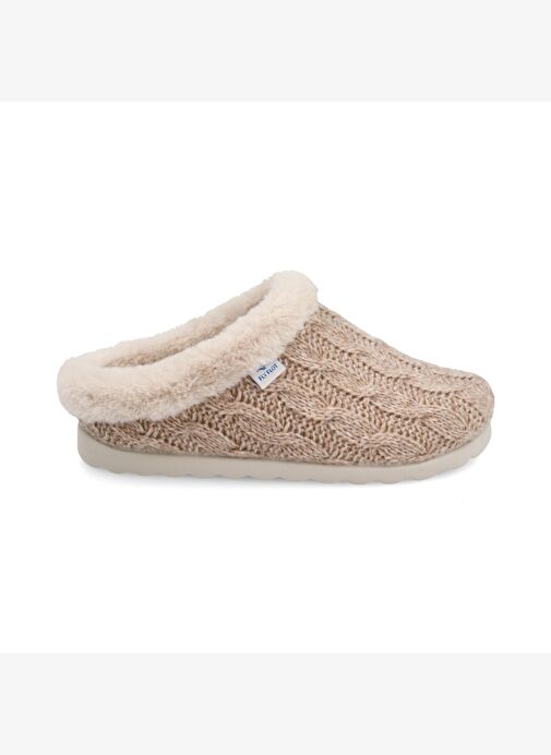 Kadın Terlik/ Panduf ( Ev ) B3 W64 UZ Fly Flot CLOTH WOMAN SLIPPER 6009-Beige - Görsel 3