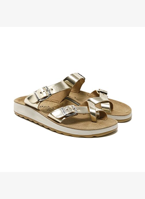 T4 429 FE Kadın Terlik ( Günlük) 77 J68 ZC Fly Flot Slipper 6330-Gold - Görsel 4