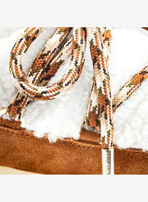 Kadın Bot (Kar) 80D1460240-MA03 Moon Boot Mule Shearling Whisky/Off White - Görsel 6