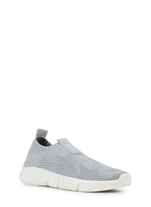 Geox Kız Çocuk Gri J Aril G. E - Shiny Knitt. Text Kumaş Sneaker J25DLE0007QC1007 - Görsel 3