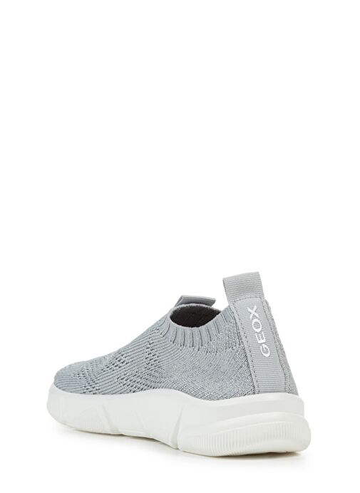 Geox Kız Çocuk Gri J Aril G. E - Shiny Knitt. Text Kumaş Sneaker J25DLE0007QC1007 - Görsel 4