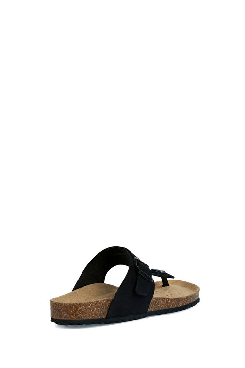 Geox Kadın Siyah Brionia Nubuk Deri Parmak Arası Terlik D35LSK00032C9999 - Görsel 3