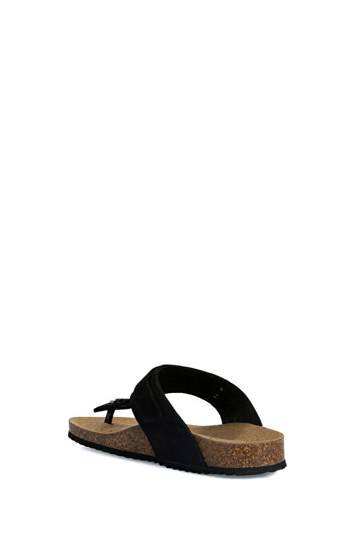 Geox Kadın Siyah Brionia Nubuk Deri Parmak Arası Terlik D35LSK00032C9999 - Görsel 5