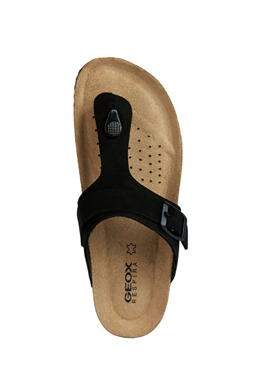 Geox Kadın Siyah Brionia Nubuk Deri Parmak Arası Terlik D35LSK00032C9999 - Görsel 6
