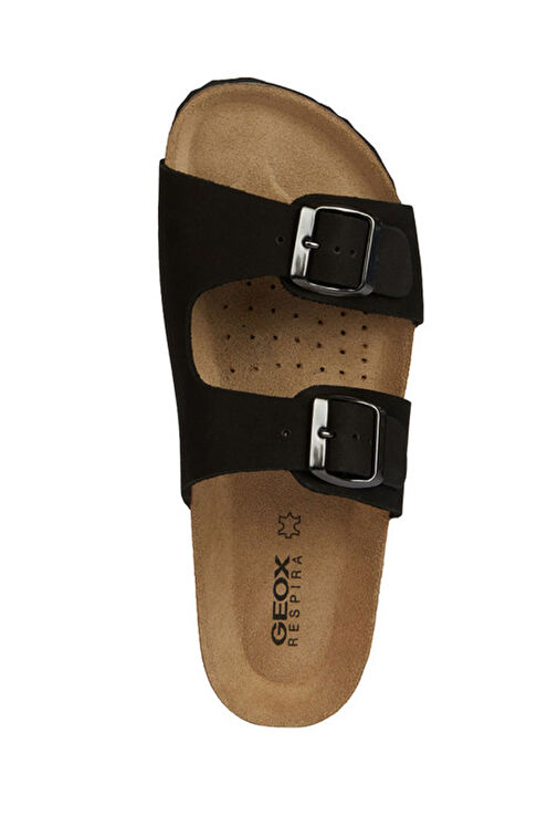 Geox Kadın Siyah D Brionia Nubuk Deri Terlik D35LSL00032C9999 - Görsel 6