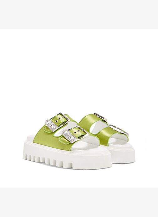 Saten Çift Bantlı Terlik - Görsel 2