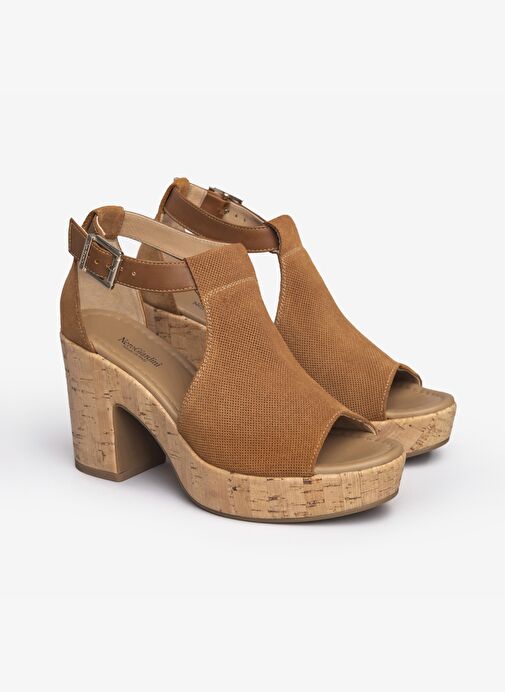 Kadın Topuklu Ayakkabı ( Günlük) E115820D NeroGiardini VELOUR HOLD COL.CUOIO PU.EURA P16617 326-Tabacco - Görsel 3