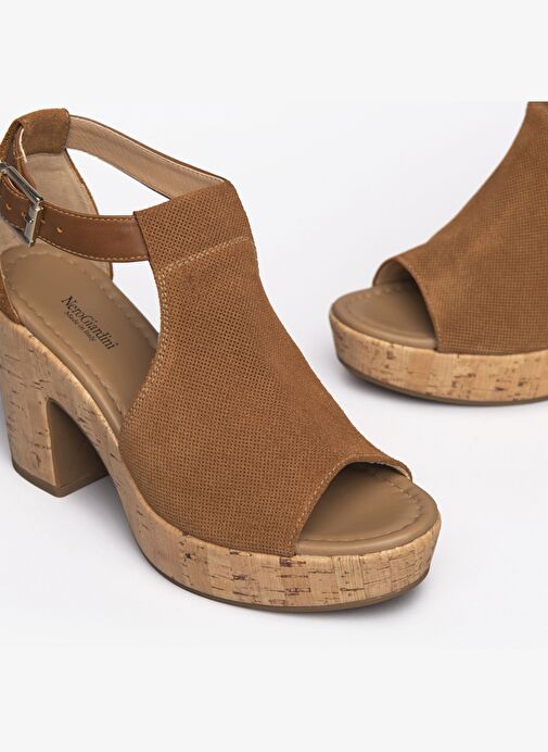 Kadın Topuklu Ayakkabı ( Günlük) E115820D NeroGiardini VELOUR HOLD COL.CUOIO PU.EURA P16617 326-Tabacco - Görsel 5