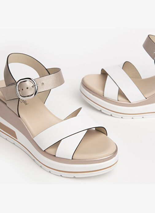 Kadın Sandalet E218737D NeroGiardini TIGRI BIANCO ETOILE SATURN POLI.PEROSA 42695 BI - Görsel 4