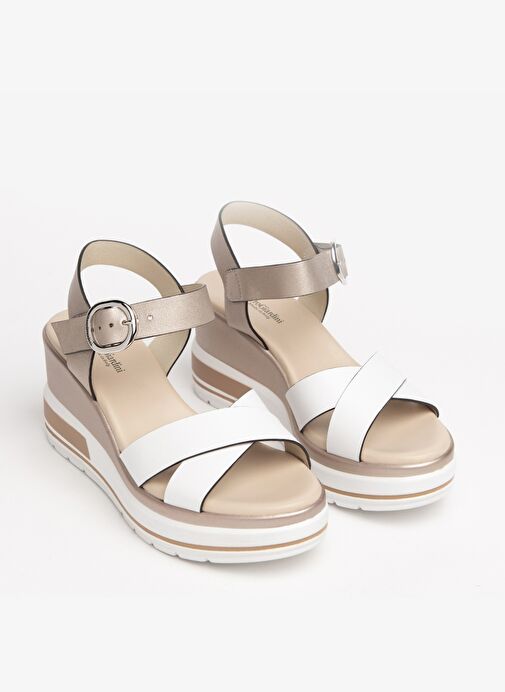 Kadın Sandalet E218737D NeroGiardini TIGRI BIANCO ETOILE SATURN POLI.PEROSA 42695 BI - Görsel 3