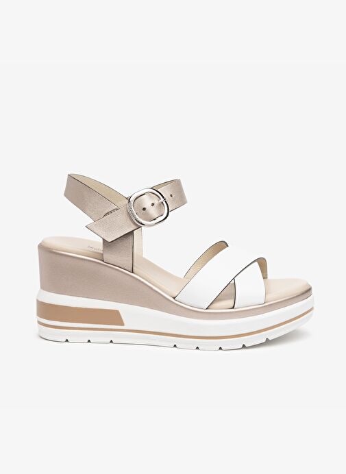 Kadın Sandalet E218737D NeroGiardini TIGRI BIANCO ETOILE SATURN POLI.PEROSA 42695 BI - Görsel 2