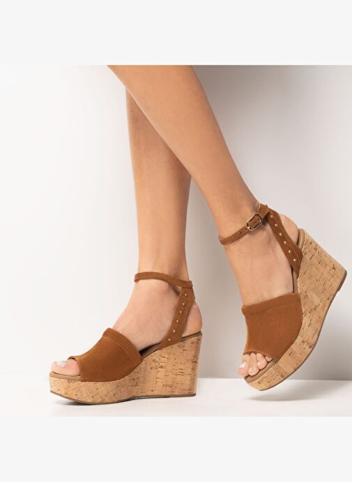 Kadın Sandalet E307663D NeroGiardini VELOUR PU.MUSA 8901P RICOPE 326-Tabacco - Görsel 6