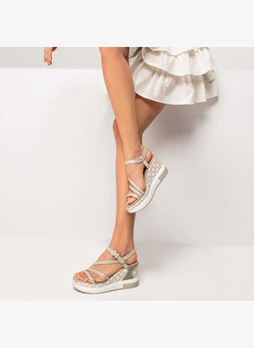 Kadın Sandalet E307758D NeroGiardini NAPPA PANDORA POLI.MILENA 7854 ZEP TR MILENA7854 BEI 702-Ivory - Görsel 6