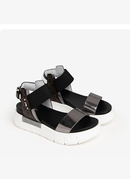 Kadın Sandalet E307840D NeroGiardini SPECCHIO MIRROR OPAC T.GIOVE T.MORO GUANTO NERO VERNICE BIAN 10 - Görsel 3