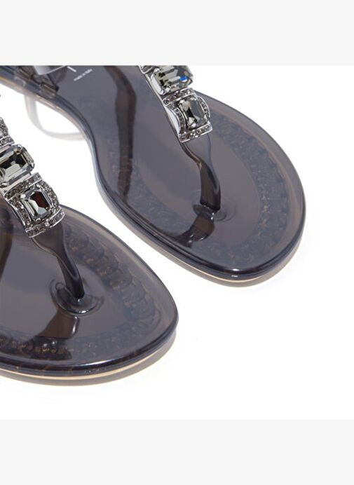 Swarovski Taşlı Siyah Sandalet - Görsel 3