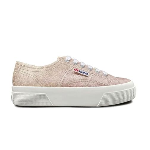 Superga 2740 Platform Lame Kadın Günlük Ayakkabı S6128SW-A1F-SP Bej - Görsel 2