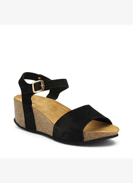 Kadın Sandalet 59F9 Frau NABUK-S Nero - Görsel 3