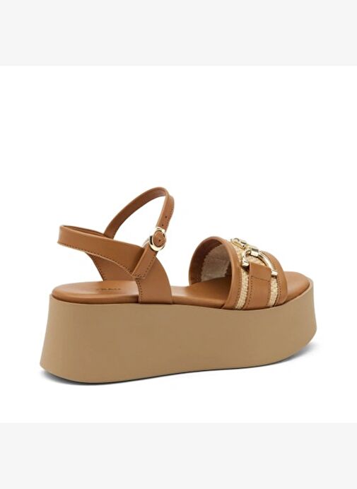 Kadın Sandalet 88I5 Frau RAFIA Leather CAMELwood - Görsel 4