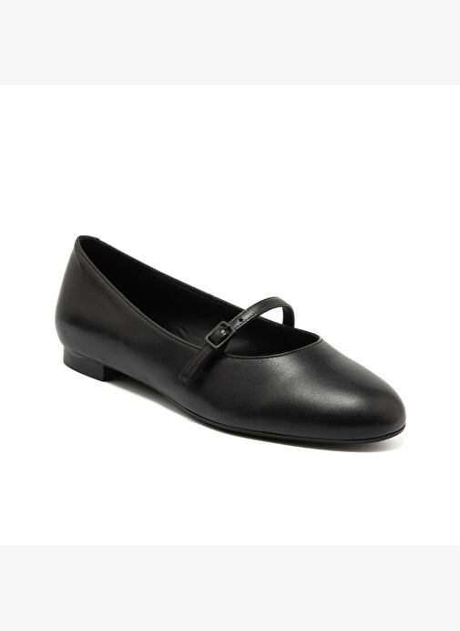 Kadın Babet 70P5 Frau Leather Ballet Flats With Strap - Görsel 3