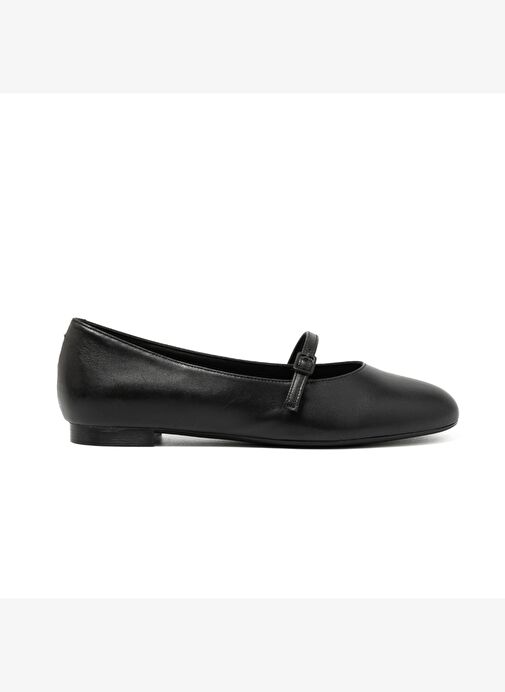 Kadın Babet 70P5 Frau Leather Ballet Flats With Strap - Görsel 2