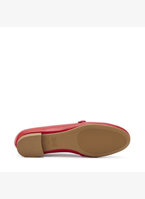 Kadın Babet 70P5 Frau Leather Ballet Flats With Strap - Görsel 6