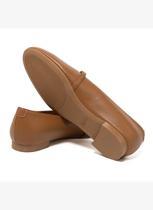 Kadın Babet 70P5 Frau Leather Ballet Flats With Strap - Görsel 6