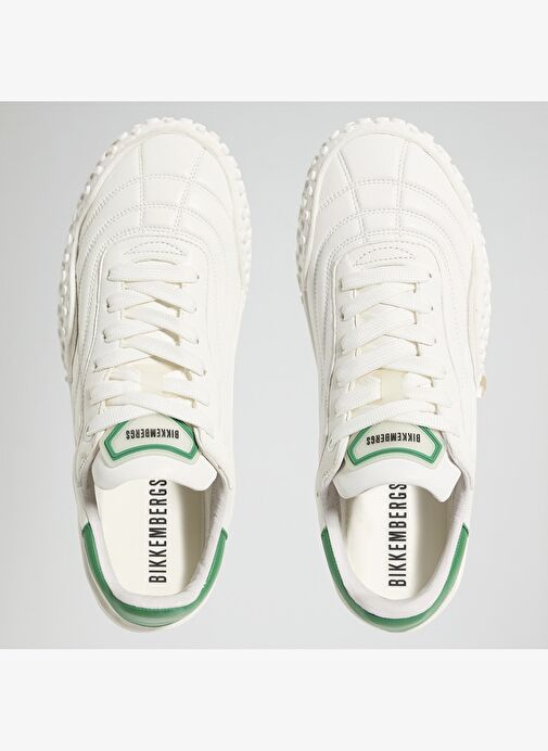 Erkek Sneaker ( Günlük) 27116/CP B BKKU Bikkembergs 64039996 Nappa White/Nappa Green - Görsel 5