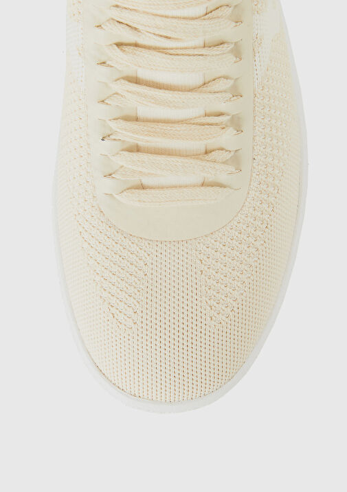 Kadın Krem Önü ve Arkası Logo Detaylı Çok Renkli Bağcıklı Sneaker - Görsel 5