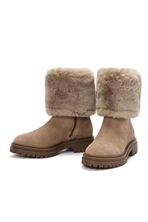 Geox Kadın Bej Iridea Süet Bot D04HRM022BHCS65A - Görsel 4