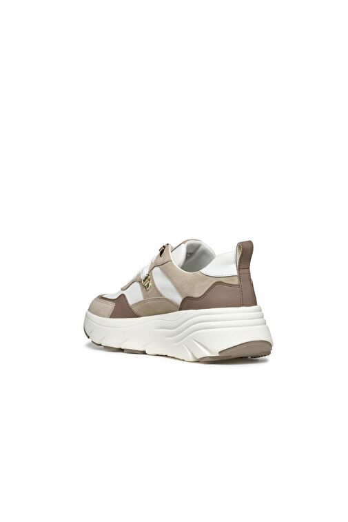 Geox Bej-Beyaz Kadın Sneaker D36UFE08522C0118 - Görsel 4