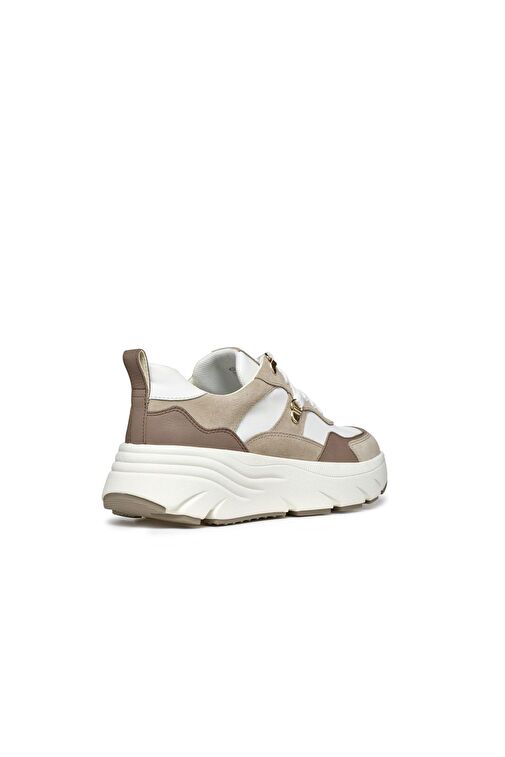 Geox Bej-Beyaz Kadın Sneaker D36UFE08522C0118 - Görsel 5