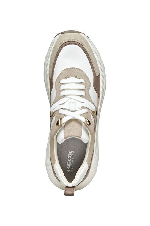 Geox Bej-Beyaz Kadın Sneaker D36UFE08522C0118 - Görsel 6